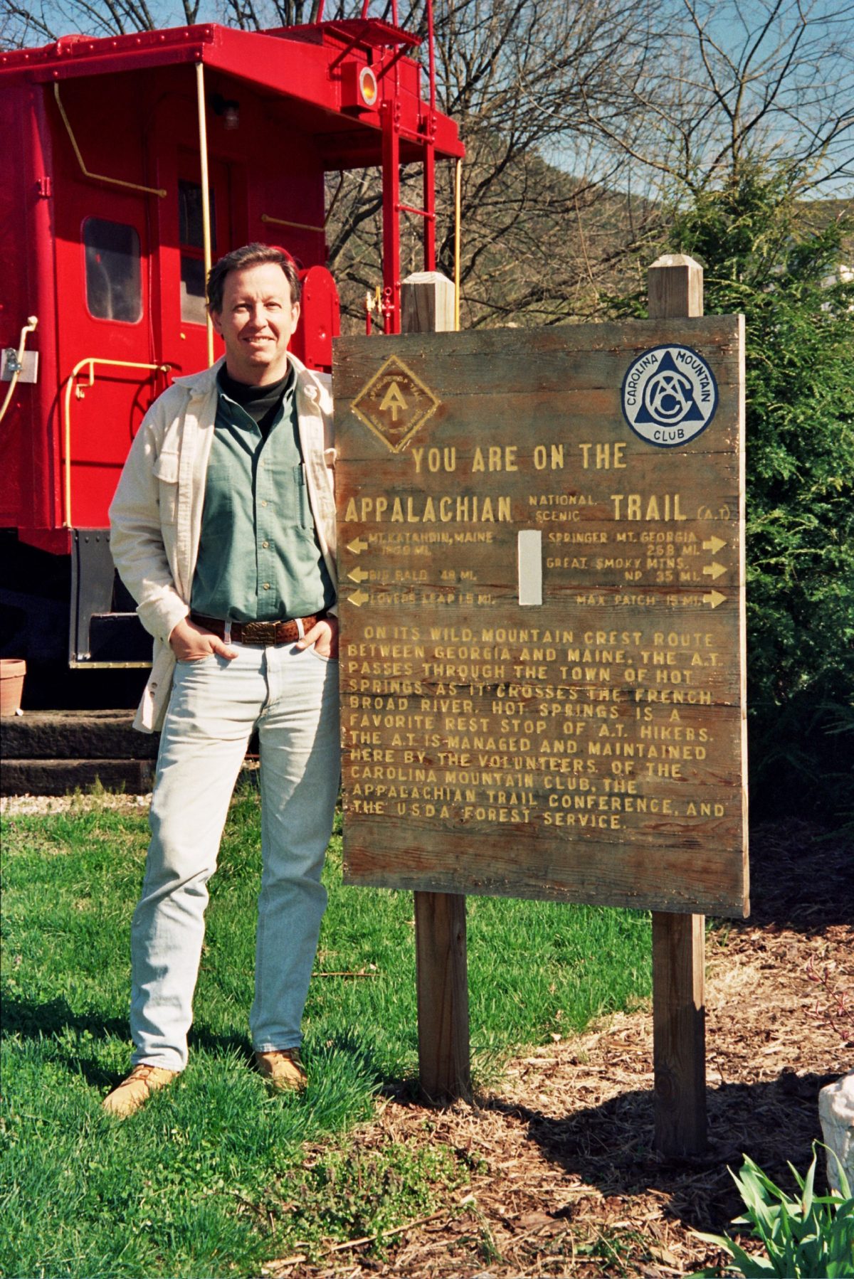 Author Mark Pinsky in Hot Springs, N.C., circa the 1990s. (Credit: Mark I. Pinsky Papers, Southern Appalachian Archives, Mars Hill University)