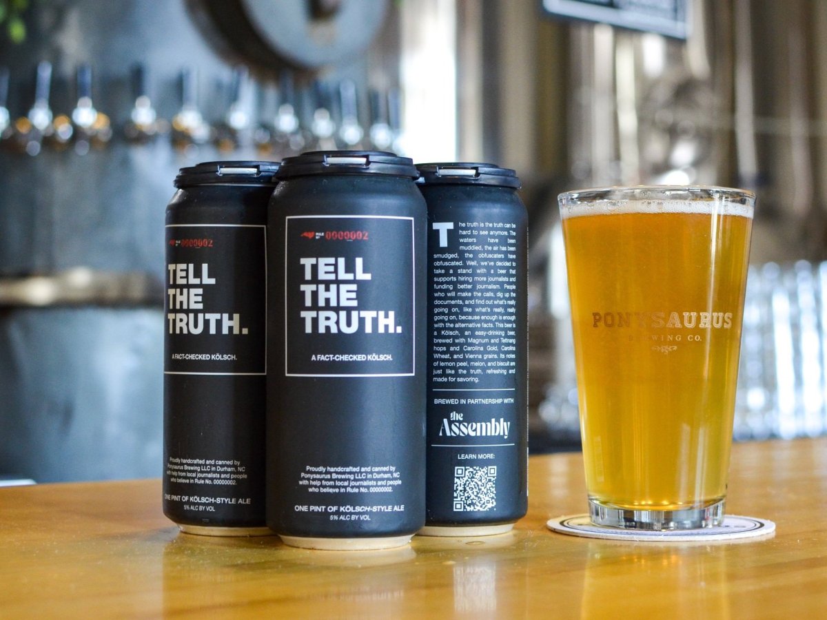Tell the Truth, a Beer That Believes In Facts
