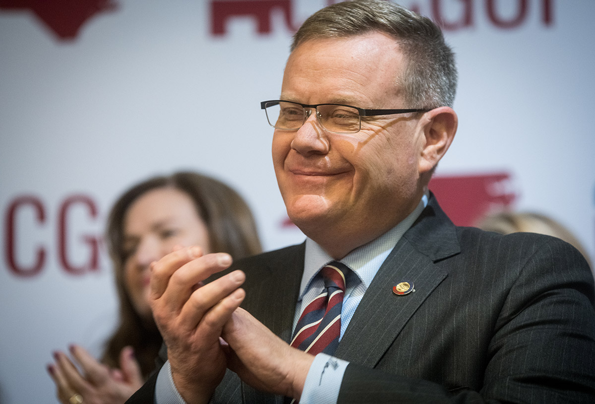 House Speaker Tim Moore appears at an event