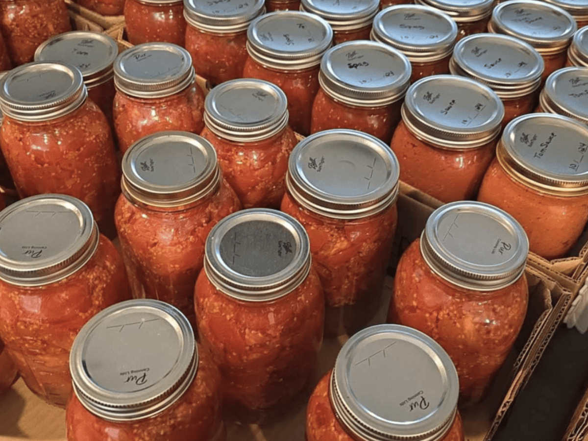 jars of tomatoes
